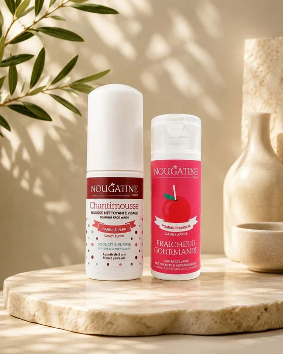 Mousse nettoyante et eau micellaire Nougatine Paris